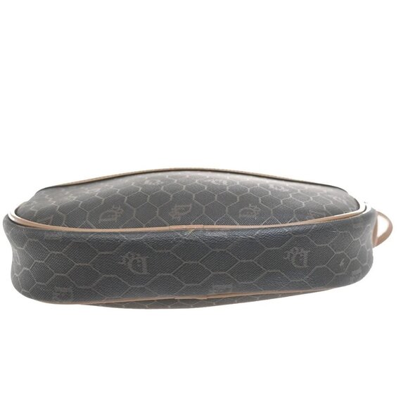 CHRISTIAN DIOR Logos Honeycomb Shoulder Bag PVC Leather Brown Gold 68FB851 - Picture 6 of 15